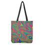 Psychedelic Rave Print Tote Bag