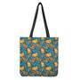 Pumpkin With Witch Hat Pattern Print Tote Bag