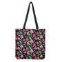 Purple Alstroemeria Pattern Print Tote Bag