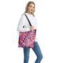 Purple And Red Spider Tie Dye Print Tote Bag