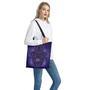 Purple Hamsa Hand Print Tote Bag