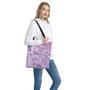 Purple Holographic Print Tote Bag