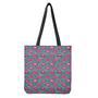 Purple Lips Pattern Print Tote Bag