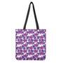 Purple Orchid Flower Pattern Print Tote Bag