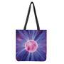 Purple Plasma Ball Print Tote Bag