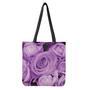 Purple Rose Print Tote Bag