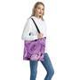 Purple Rose Print Tote Bag