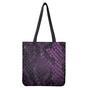 Purple Snakeskin Print Tote Bag