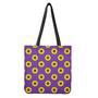 Purple Sunflower Pattern Print Tote Bag