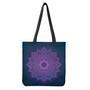 Purple Trippy Mandala Print Tote Bag