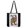 Queen Of Clubs Playing Card Print Tote Bag