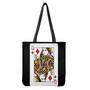 Queen Of Diamonds Playing Card Print Tote Bag