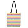 Rainbow Chevron Pattern Print Tote Bag