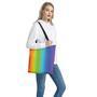 Rainbow Gradient Print Tote Bag