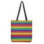 Rainbow Knitted Mexican Pattern Print Tote Bag