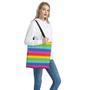 Rainbow Print Tote Bag