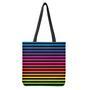 Rainbow Striped Pattern Print Tote Bag