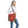 Red Alstroemeria Print Tote Bag