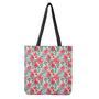 Red Amaryllis Pattern Print Tote Bag