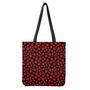 Red And Black Paw Pattern Print Tote Bag