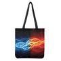 Red And Blue Lightning Print Tote Bag