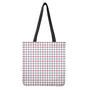 Red And Blue Tattersall Pattern Print Tote Bag