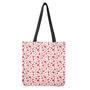 Red And White Nurse Pattern Print Tote Bag