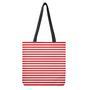 Red And White Striped Pattern Print Tote Bag