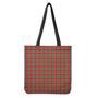 Red Green And White Tartan Pattern Print Tote Bag