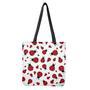 Red Ladybug Pattern Print Tote Bag