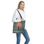 Red Moon Samurai Print Tote Bag