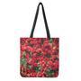 Red Rose Flower Print Tote Bag