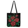 Red Roses Tattoo Print Tote Bag