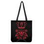 Red Samurai Mask Print Tote Bag