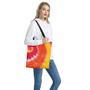 Red Yellow And Orange Tie Dye Print Tote Bag