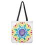 Reiki Chakra Flower Print Tote Bag