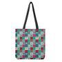 Retro Nautical Patchwork Pattern Print Tote Bag