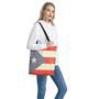 Retro Puerto Rican Flag Print Tote Bag