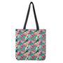 Retro Tennis Pattern Print Tote Bag