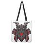 Robot Samurai Mask Print Tote Bag