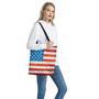 Rough Usa Flag Print Tote Bag