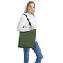 Sage Green Buffalo Check Pattern Print Tote Bag