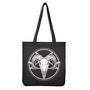 Satan Goat Skull Pentagram Print Tote Bag