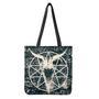 Satan Goat Skull Symbol Print Tote Bag