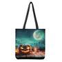 Scary Halloween Pumpkin Print Tote Bag