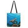 Sea Turtle Underwater Print Tote Bag