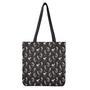 Skateboarding Skeleton Pattern Print Tote Bag