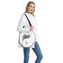 Sliver And White Yin Yang Print Tote Bag