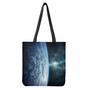 Space And Earth Print Tote Bag