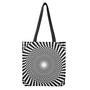 Spiral Illusory Motion Print Tote Bag